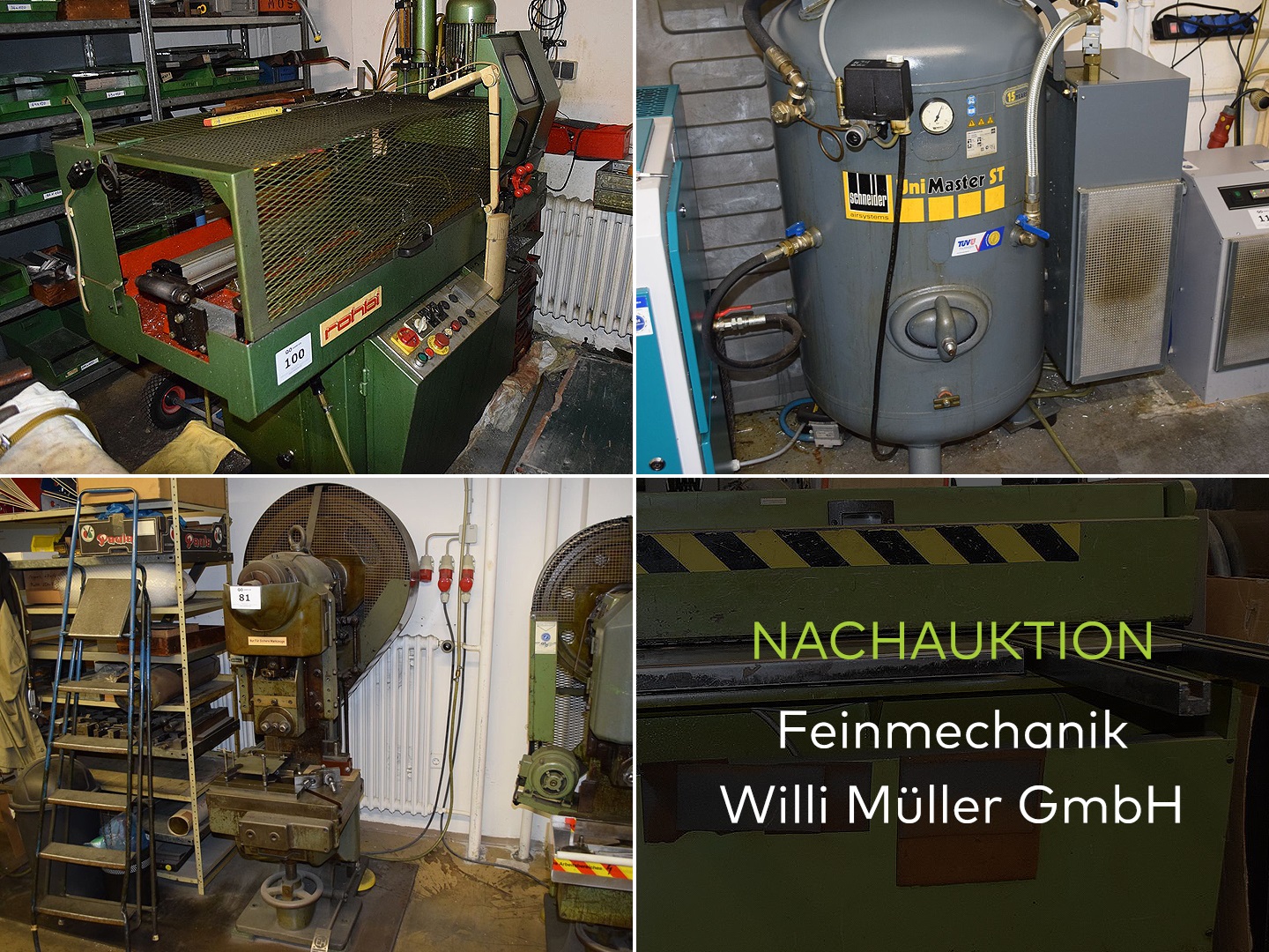 Nachauktion aus Insolvenz der Feinmechanik Willi Müller GmbH