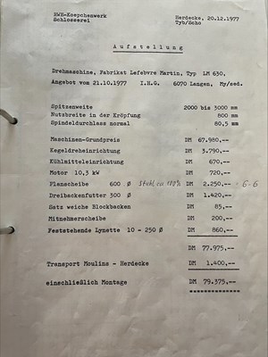 Los 1 - Drehmaschine mit einstellbarer Kröpfung