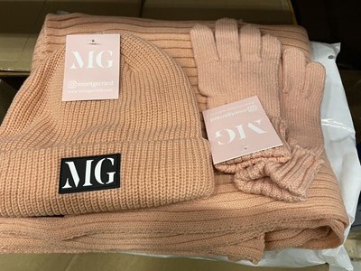 Los 7 - Mont Gerrard Mütze/Handschuh/Schal Set weiß, schwarz, pink