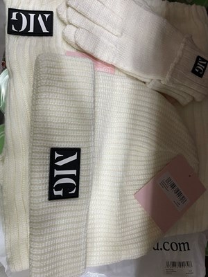 Los 7 - Mont Gerrard Mütze/Handschuh/Schal Set weiß, schwarz, pink