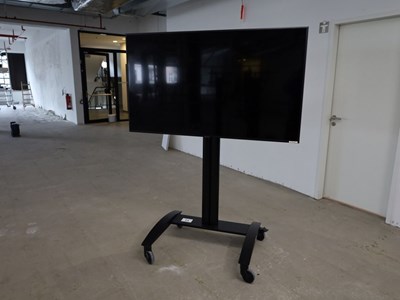 Los 11 - 65"-Fernseher auf TV-Rollgestell