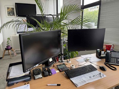 Los 310 - Monitore an Doppelarmhalterung (2x)