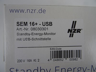 Los 308 - Strommessgerät NZR Standby Energy-Monitor SEM 16+ USB