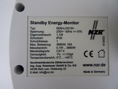 Los 309 - Strommessgerät NZR Standby Energy-Monitor SEM 16+ USB