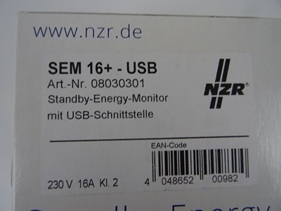 Los 309 - Strommessgerät NZR Standby Energy-Monitor SEM 16+ USB