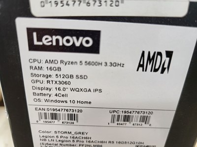Los 19 - Notebook Lenovo Legion 5 Pro