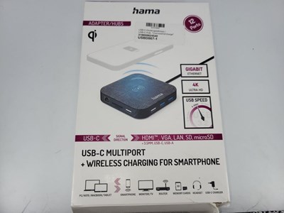 Los 126 - USB-C-Dockingstation Hama Connect2QiCharge 12 Ports USB-C-Hub, Grau