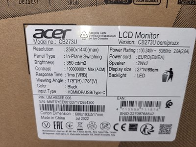Los 9 - Monitor Acer CB273U