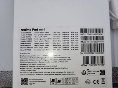 Los 31 - Tablet Realme Pad Mini grau