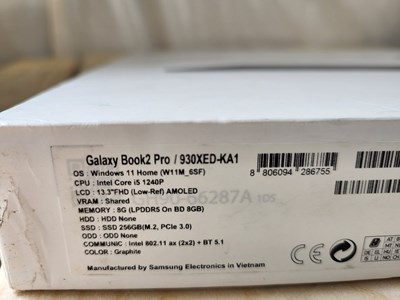 Los 121 - Notebook Samsung Galaxy Book 2 Pro 13 grau
