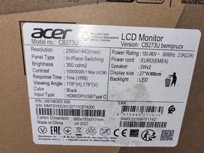 Los 81 - Monitor Acer CB273U