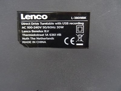 Los 193 - Plattenspieler Lenco L-3809BK