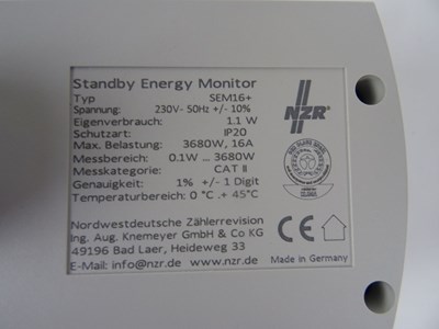 Los 311 - Strommessgerät NZR Standby Energy-Monitor SEM 16+ USB