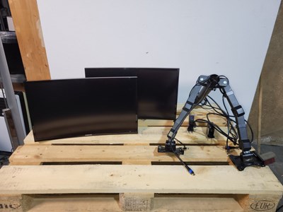 Los 4 - 24"-Curved-Monitore (2x)