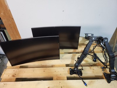 Los 4 - 24"-Curved-Monitore (2x)