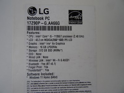 Los 90 - Notebook LG Gram 17