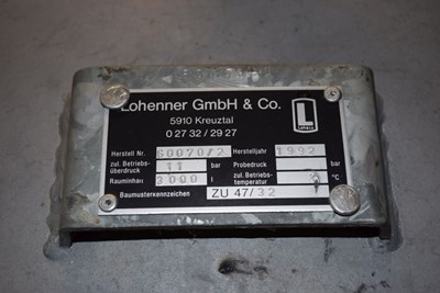 Los 8 - Druckbehälter LOHENNER ZU 47